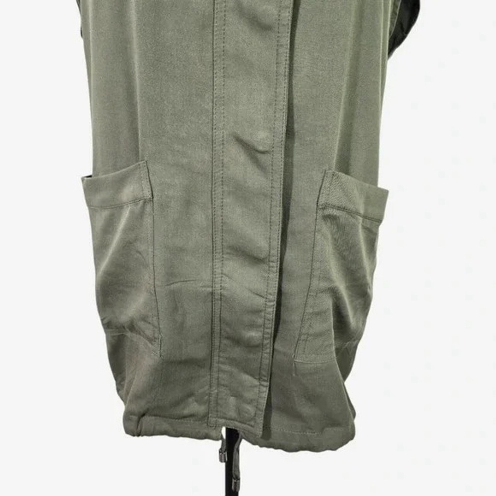 Hooded Utility Vest Womens Small Olive - Picture 4 of 12